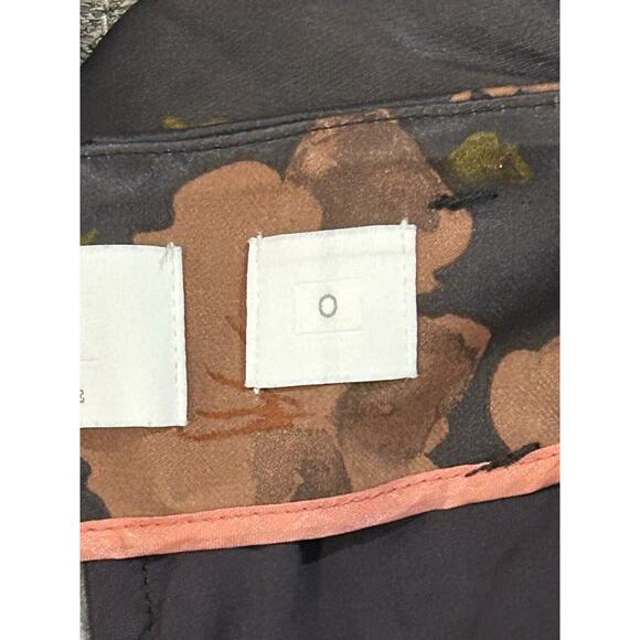 Anthropologie x ettiva Satin Flare Floral Pants Women's size 0 - Picture 4 of 4